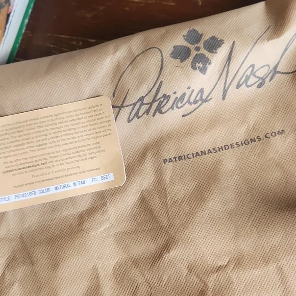 Patricia Nash Spring Wicker Marcianise Satchel/Crossbody & Dust Bag - Picture 10 of 13